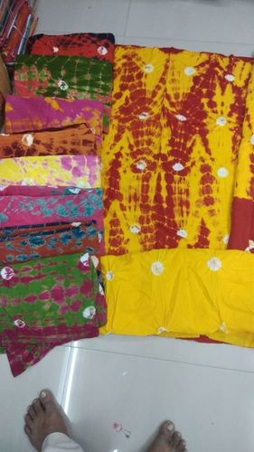 COTTON BATIK BANDHANI DRESS MATERIALS