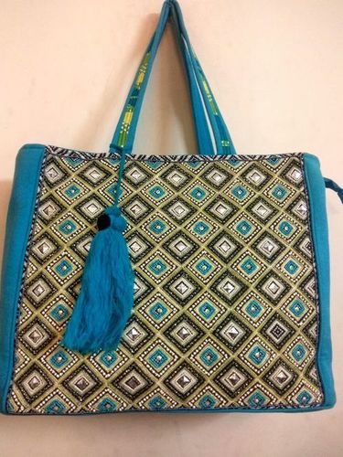Blue Sequin Beaded Women'S Shoulder Bag