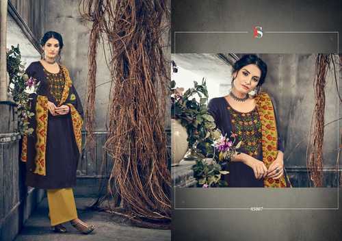 PASHMINA FABRIC WITH SELF EMBROIDARY