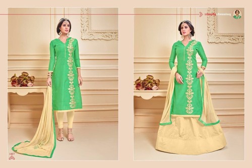 Designer Party Wear Cotton Salwar Suit
