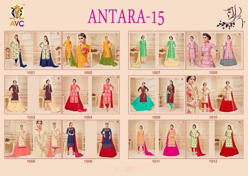 AVC Lunching New Designer Salwar Suit Antara Vol - 15, 1001 To 1012 Series