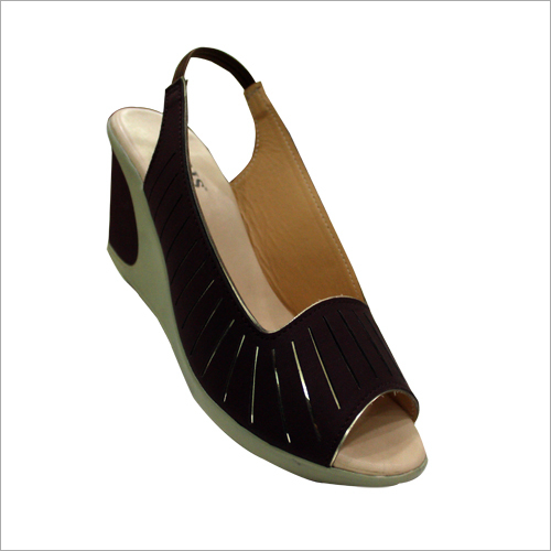 Ladies Peep Toes Designer Sandal - Synthetic Leather, High Heel, Vivid Color Combinations | Comfortable Wedge Design, Long-Wear Versatility