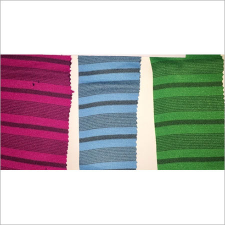 Black Striper Terry Fabric