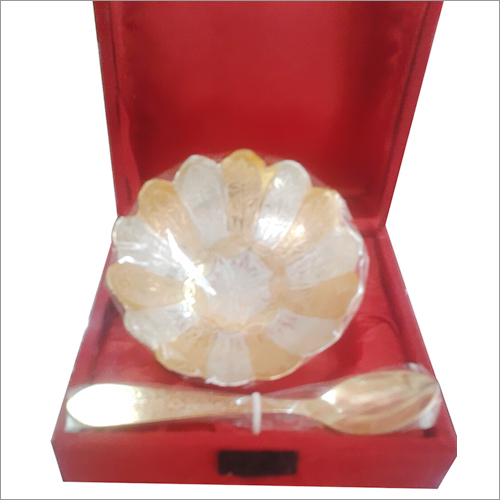 1 Bowl Spoon Set Silver Plated