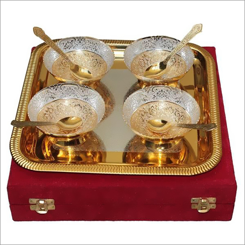 Silver Plated 4 Bowl Spoon Tray