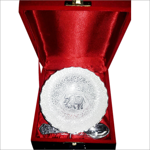 1 Bowl Spoon Set Silver Plated