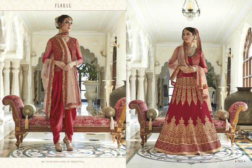 Red Long Heavy Anarkali Salwar Suit