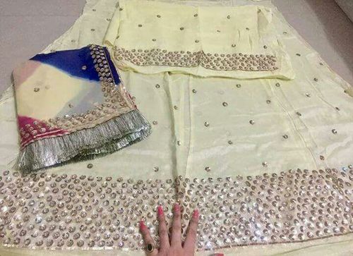 Cream Designer Rajputi Suit