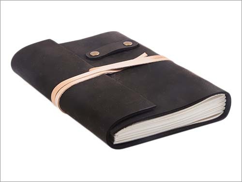 Antibacterial Black Colour Leather Diaries