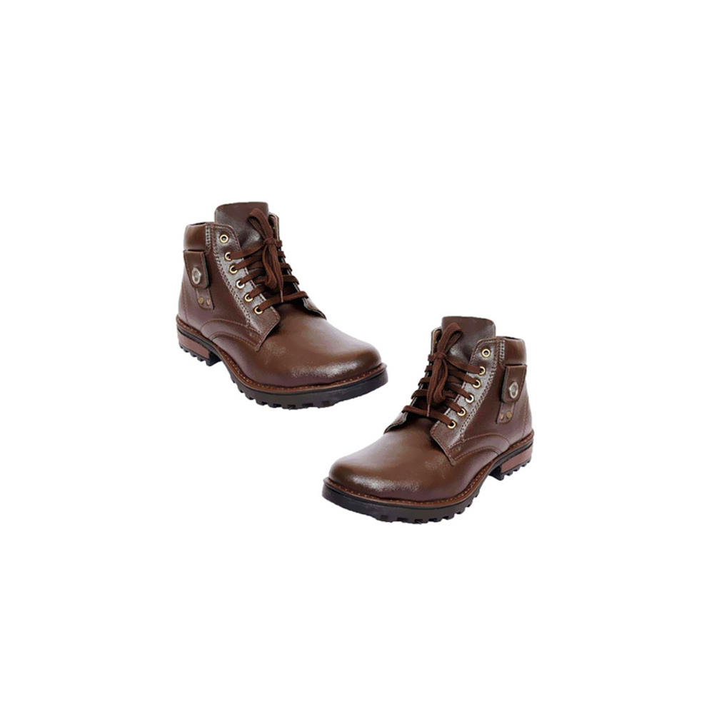 Men's Synthetic Leather Brown Boot