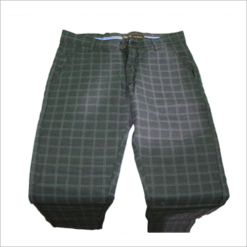 Mens Cotton Checked Trouser