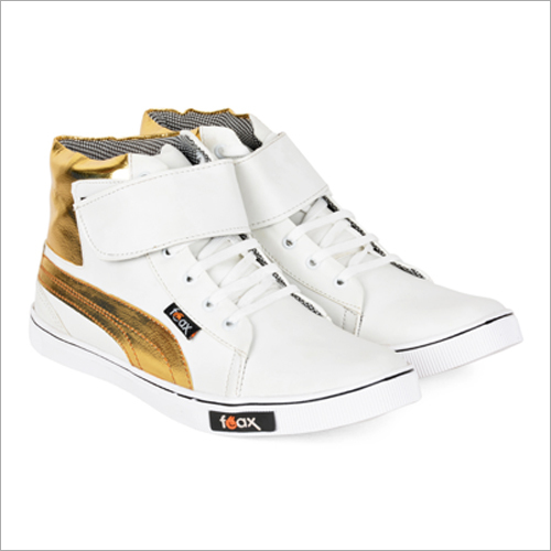 Mens White High Top Shoe