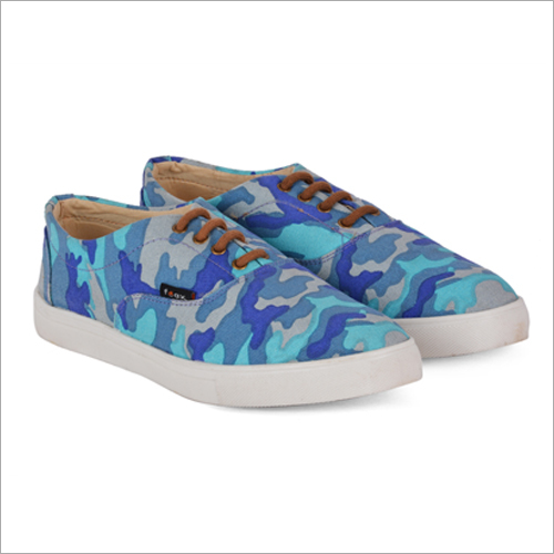 Mens Printed Flat Canvas Shoe