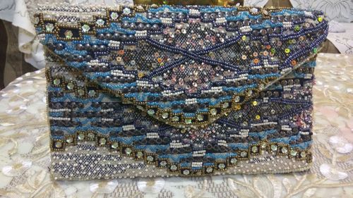 Multicolor Handmade Beaded Clutch Bag