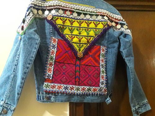 Blue Denim Jacket Embellished Gypsy Born Wild Jacket