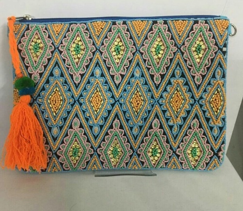 Multicolor Elegant Beaded Designer Bag