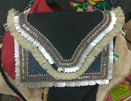 Black Stylish Jute Vintage Bag