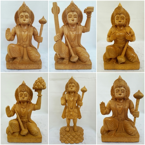 Wooden Hanuman Ji Statue Wooden Hanuman Ji Statue