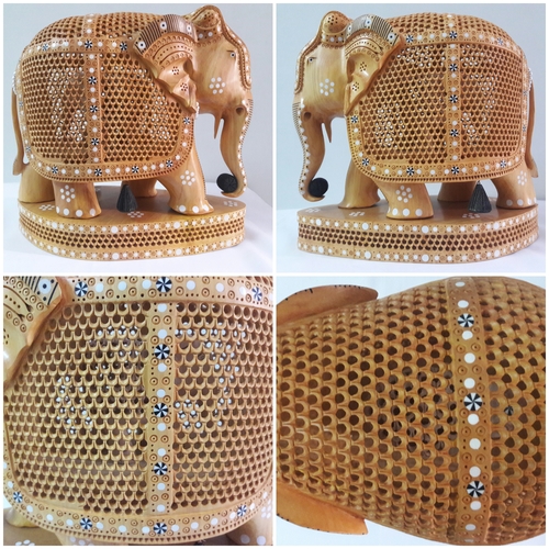 Wooden Undercut Elephant Wooden Undercut Elephant