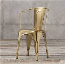 Rose gold Finish Industrial Metal Chair