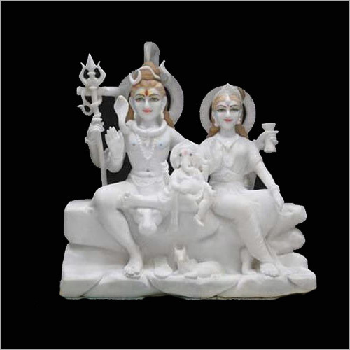 Shiva Family Marble Statue