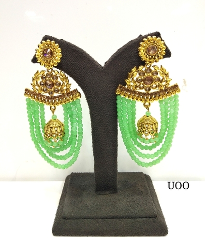 Kundan Tikka Drop Earrings