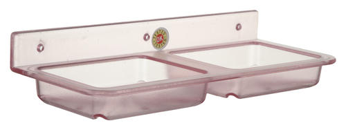 Double Soap Dish - Square Pink