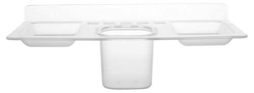 Double Soap Dish WITH Tumbler Clear