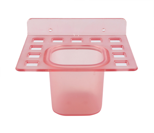 Brush Holder with Tumbler  Pink