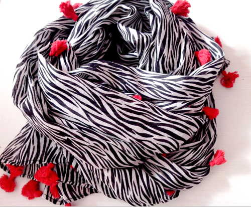 As It Is Same Zebra Cotton  Printed Scarves