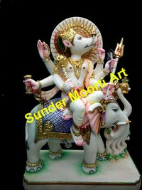 Marble Manibhadra Veer Moorti
