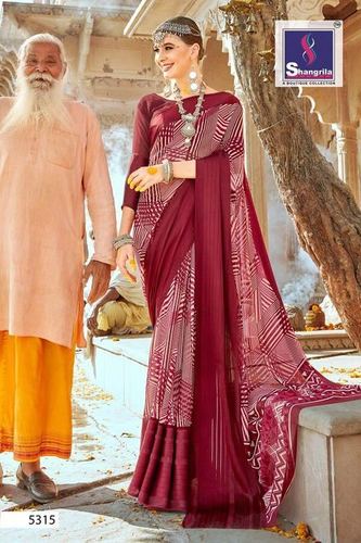 Printed Georgette Saree
