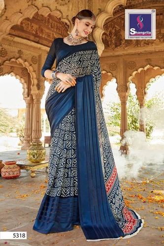 Satin Border Georgette Saree