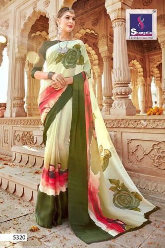 Georgette Printed Designer Saree