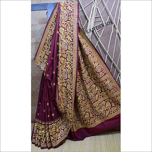 Katha Stitch Saree