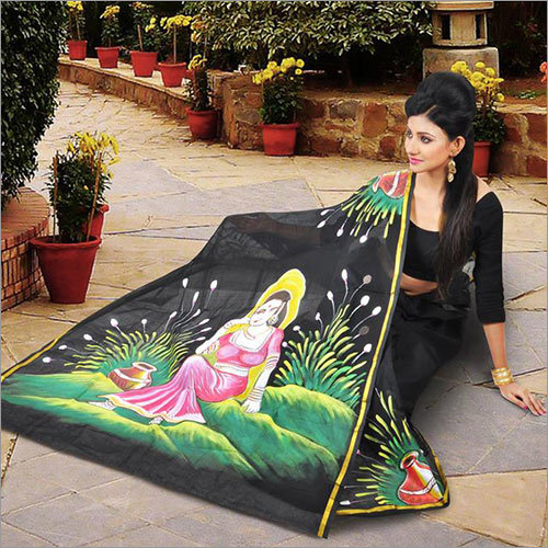 Hand Print Cotton Saree