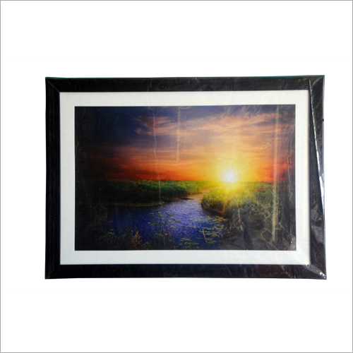 Customized Photo Frame - Wood Material, Rectangle Shape, 2-6 mm Thickness | Black Color, Indian Style, Wall Mounting Option