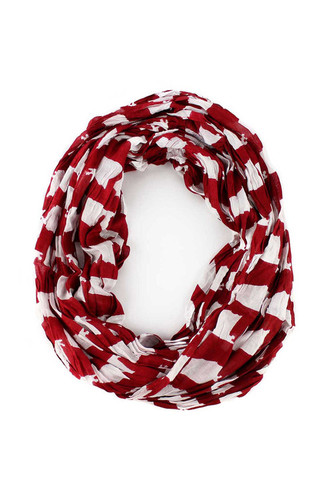 As It Is Same Alabama Red/White Women Neck Wear Scarves