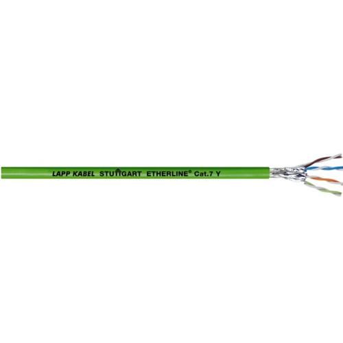ETHERLINE Cat 7 - Copper Data Network Cable, 4-Paired with PE Core Insulation, PUR Outer Sheath, Double Screening for High Reliability in Harsh Environments - UV Resistant, Abrasion Resistant, Ideal for PROFINET Applications