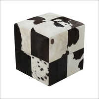 Designer Leather Pouf