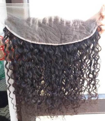 Natural Remy Curly Transparent Swiss Lace Frontal