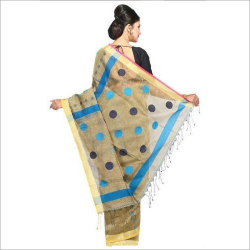 Womens Linen Saree