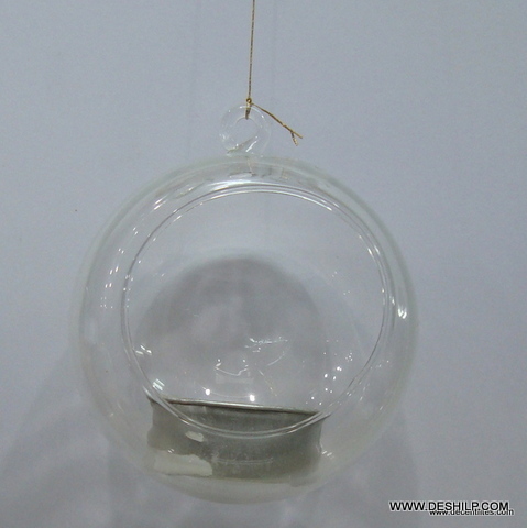Tea Light Holder Glass Terrarium, Cear Flower Hanging,Glass T-Light Hanging,Glass Terrar