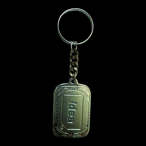 Key Chain (Idea) - Metal, 2x3 cm, Silver | Durable, Customizable, Portable, Polished Finish