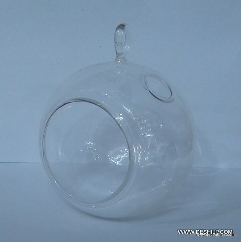 GLASS TERRARIUM,GLASS CLR FLOWER HANGING,GLASS T-LIGHT HANGING