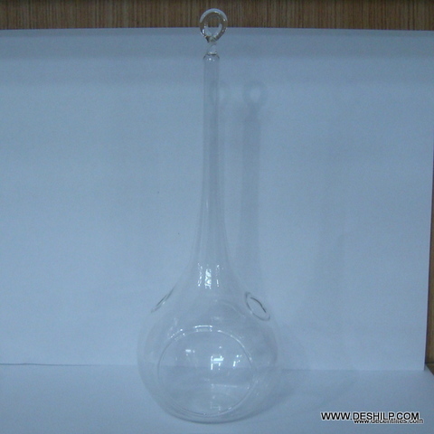 Glass Terrarium,Glass Clr Flower Hanging Planter Pea Shape ,Glass T-Light Hanging - Product Type: Tea Light Holder