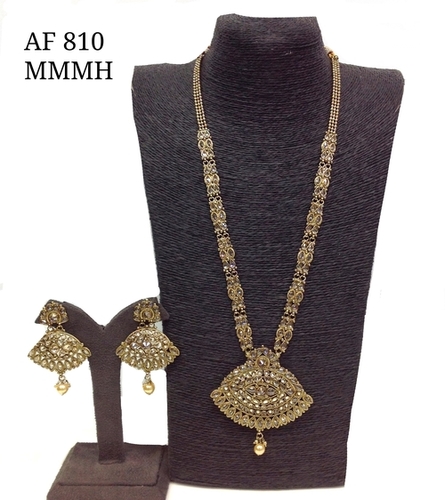 American Diamond Necklace Huggie Earrings