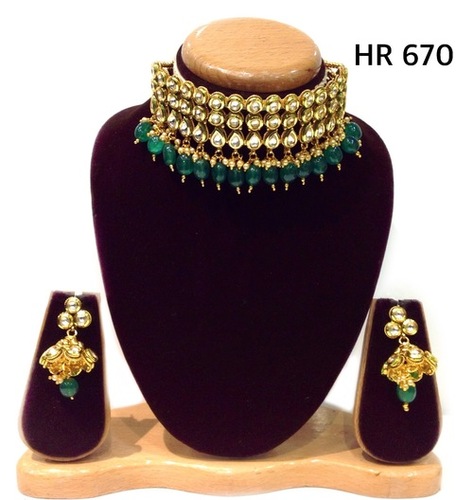 Kundan Necklace Drop Earrings