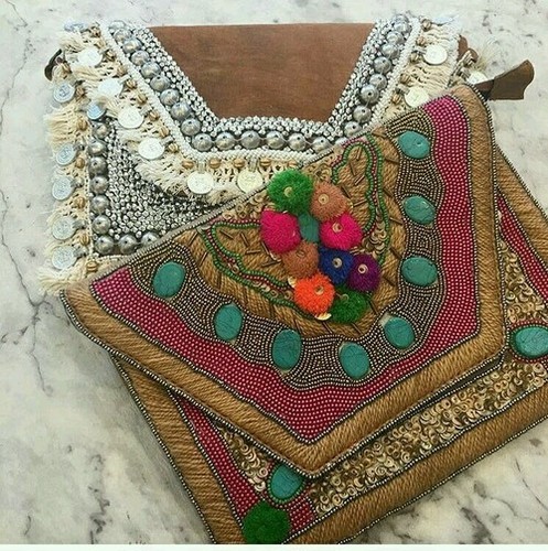 Multicolor Fancy Beaded Ladies Handbag