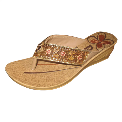Brown Ladies Fancy Pu Sliper